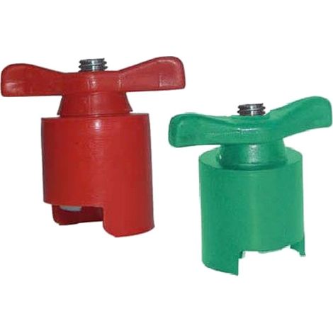 Cosse robinet de batterie rouge + verte type arelco