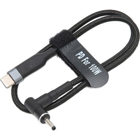 Câble de charge pour ordinateur portable TypeC vers DC, puce EMARK PD, câble de charge rapide (0,5 m) (1/5)