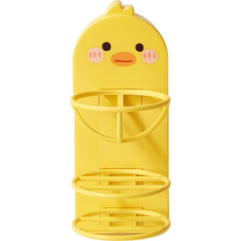 Support Pinceau Maquillage Support Pong Fixation Murale Patron Canard Portable Organisateur Poudre Éponge Rangement Salle de Bain (1/4)