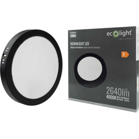 Downlight LED circular N/T 24W 4000K negro DL-1 (1/4)