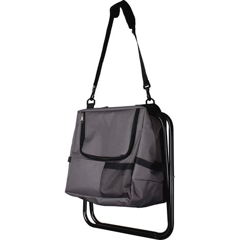 Faltbarer Anglersessel mit Kühltasche schwarz-DMC2512 (1/3)