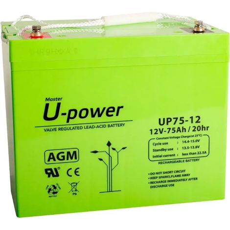 Batería AGM UP75-12 de 75 Ah