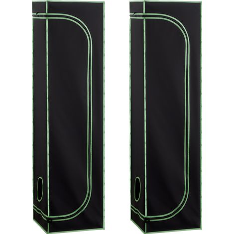 Mophorn Tenda da Coltivazione per Interni 40 x 40 x 160 cm, Struttura per Piante con Finestra, Vassoio Rimovibile, Cerniera e Rivestimento Riflettente in Mylar 600D