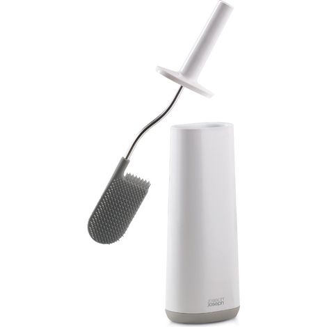Cepillo de baño Joseph Joseph Flex diseño higiénico y flexible que llega a todos los rincones ideal para baños modernos color gris claro elegante