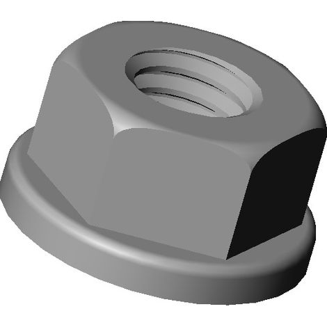 Ajile - M10 : Écrou plastique hexagonal avec embase diam. M10 clef de 17 mm