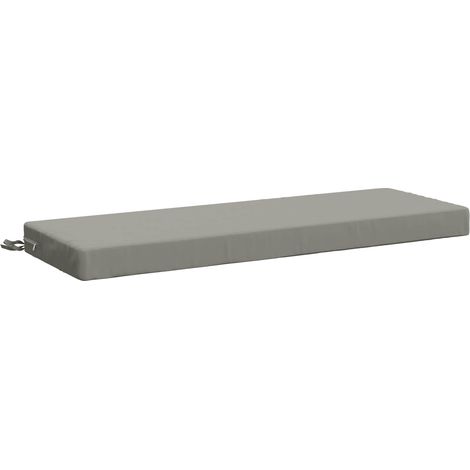 vidaXL Cojín de banco SOEST 100% Poliéster Gris 100 x 40 x 8 cm