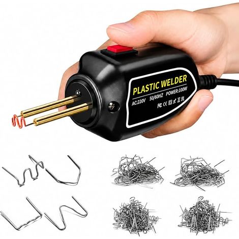 Plastic Welding Machine 100W: Car Bumper Repair Kit Plastic Welding with 200 Welding Nails (1/5)