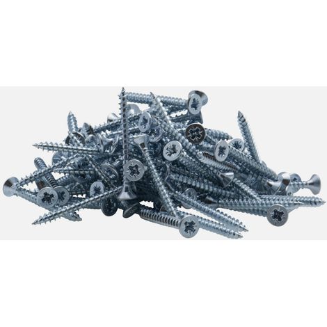 Vis à bois tête fraisée PZ zinguée Viswood filet total 4x50 mm (x100 vis)