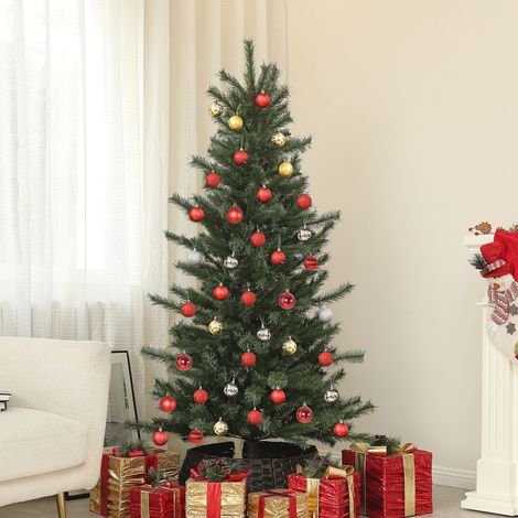 180cm Sapin de Noël artificiel, 180 cm de haut, avec une structure en acier pliable, 467 branches, décorations de Noël, vert. (1/5)
