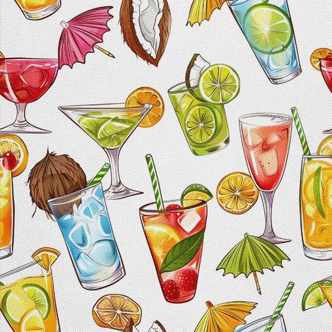 TISSUS DÉCORATIFS D'EXTÉRIEUR OXFORD - Motif Cocktail  DX8840 (1/5)