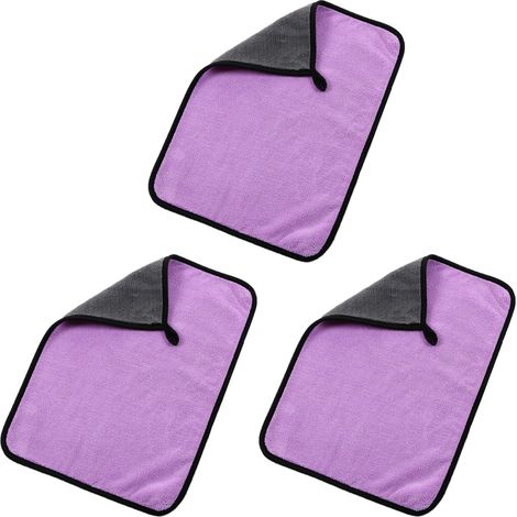 6 pièces Serviette sèche en microfibre, chiffon absorbant pour lavage automobile, non rayant, réutilisable, idéal pour voiture, bateau, caravane et ménage (1/5)