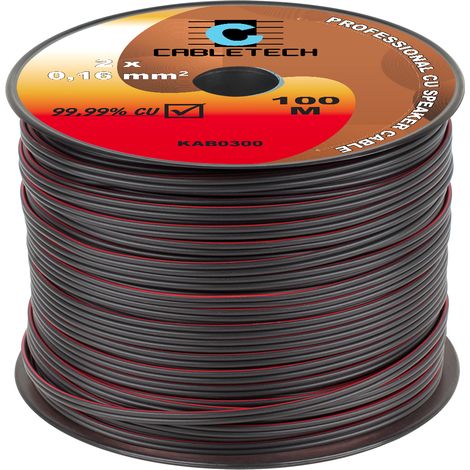 Cavo per altoparlanti da 0,16 mm, nero, 100 m