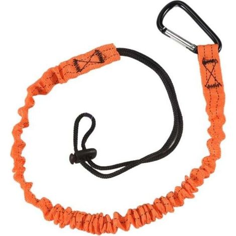 3-teiliges Sicherheits-Verbindungsmittel mit verstellbarem, stoßdämpfendem Karabiner für Werkzeuge (1/4)