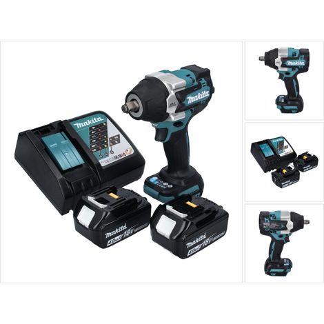 Llave de impacto sin cable Makita DTW 700 RM 18 V 700 Nm 1/2" XPT Sin escobillas + 2x batería recargable 4,0 Ah + cargador