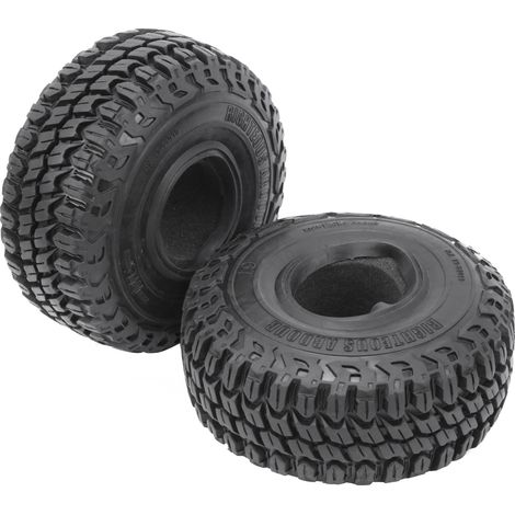 Lot de 2 pneus en caoutchouc de 1,9 pouce pour voiture télécommandée TRX4 D90 1/10 RC Crawler