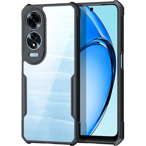 Funda híbrida anticaída + cristal templado 9H para Oppo A60, negra (1/5)