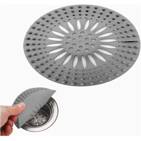 Silikon-Abflusssieb, Küchenspülenfilter mit Saugnapf, Badewannen-Abflussabdeckung mit Filter, Küchen- und Badezimmerspülenfilter (1/5)