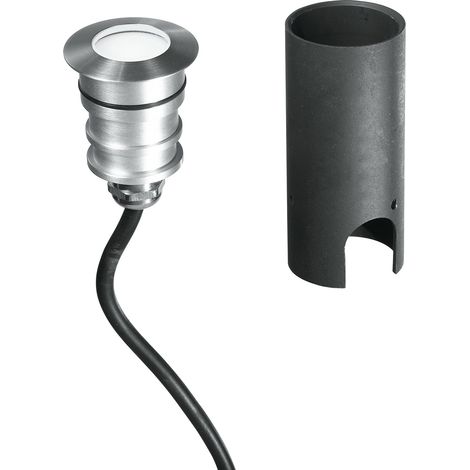 "Calpestabile LED da esterno IMPACT 24V tondo nichel 3W 3000K (luce calda)" (1/2)