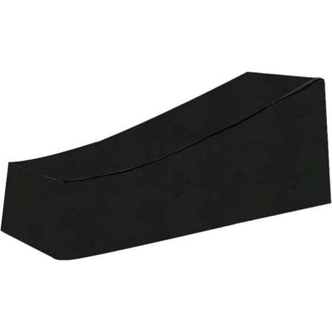 Funda para tumbona de jardín, impermeable, resistente al viento, de tejido Oxford 210D de alta resistencia para tumbonas y sillas de playa (210 x 75 x 40/80 cm) – Negra (1/4)