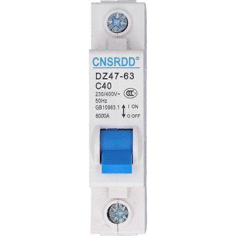 Disjoncteur miniature 1P, isolateur de courant différentiel, montage sur rail DIN, 230 V/400 V, 40 A, DZ4763 C40 (1/4)