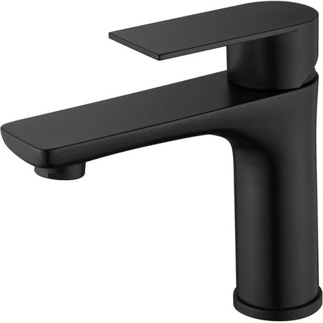 Robinet de salle de bain, robinet de lavabo, mitigeur monocommande, raccordement eau chaude et eau froide, alliage de cuivre, 13 x 12 x 17,5 cm, pour lavabos, toilettes, camping-cars (1/5)