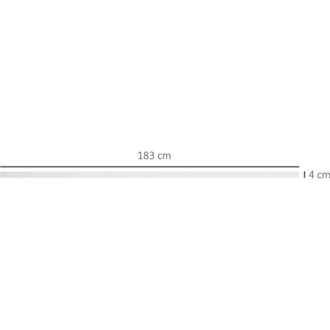 Kit de rail pour porte coulissante, roulettes silencieuses, gain de place, acier au carbone, blanc, 183 cm (1/5)