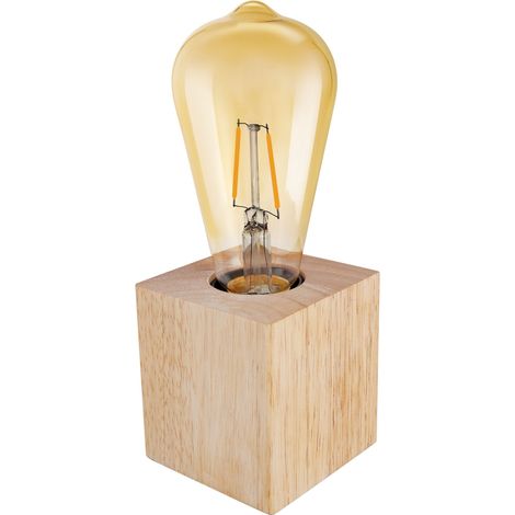 OSRAM Lampe de table  1906 Edison E27 2,5 W, 2400 K, bois marron, 220 lm, style vintage, remplaçable (1/5)