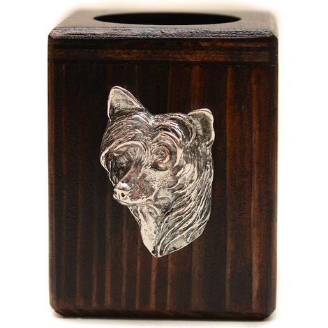 Bougeoir en bois en forme de chien nu chinois, un souvenir unique après la perte d'un animal de compagnie, fabriqué artisanalement par Art-Dog. (1/5)