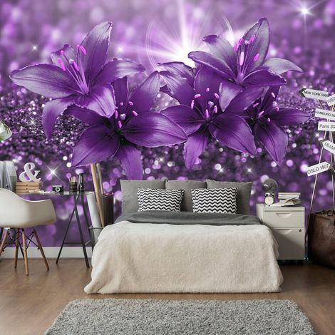 Papier peint chef d'oeuvre de violet - 150 x 105 cm (1/4)