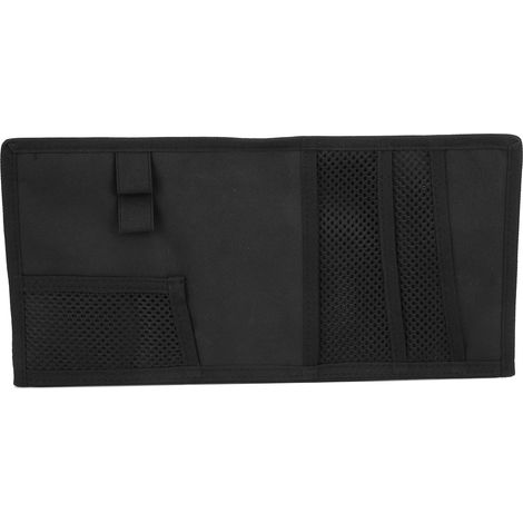 Sac de rangement pare-soleil auto haute capacité en toile Oxford pour voitures camions SUV pickups (Noir)