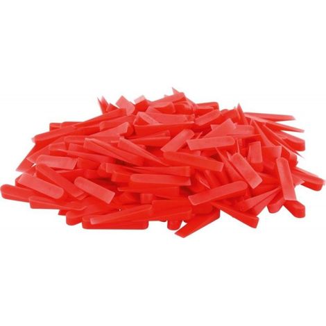 Croisillons de carreleur 250 pièces – Plastique rouge – Pour pose de carrelage – Cales de disque de tuiles