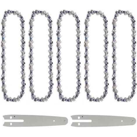Aimoonsa – 5-teilige 6-Zoll-Kettensägenführung und Kette – für Hartholz – sauberer Schnitt ohne Splitter – Mini-Kettensägenkette (1/5)