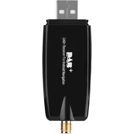 Ricevitore DAB+ - Compatibile con la maggior parte dei sistemi Android per auto - Funzioni RDS e DLS - Nero (1/4)