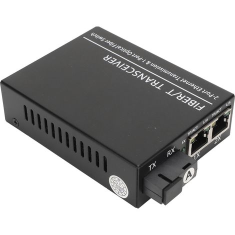 Émetteur-récepteur optique monomode TX 1310 nm / RX 1550 nm, port RJ45, 100-240 V, prise UE (1/5)