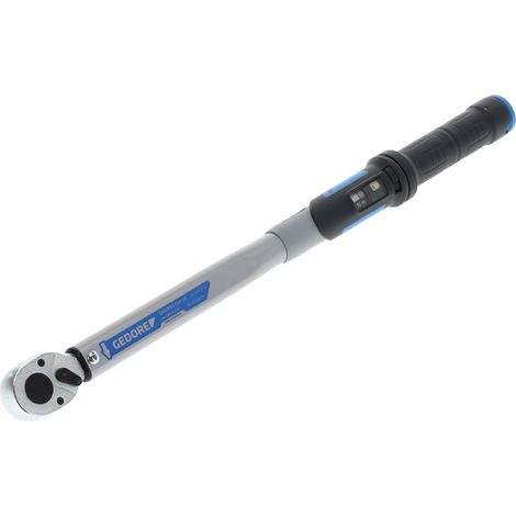 Gedore Dremaster Drehmomentschlüssel, 1/2 Zoll, 40-200 Nm, Mit Umschaltknarre, Stahlrohr, Silber/Schwarz/Blau (1/5)