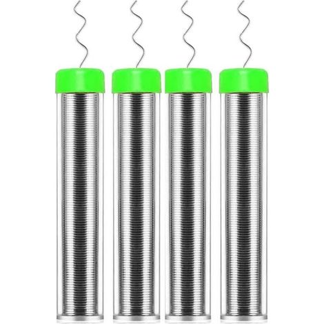 4er-Packung Lötzinnspulen (0,8 mm), bleifreier Kolophoniumkern, Lötzinn, Flussmittel, Lötzinn für die Reparatur von elektrischen Bauteilen und Heimwerkerprojekte (1/2)