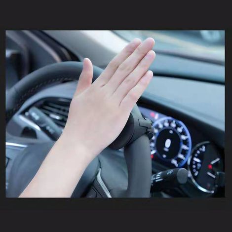 Poignée d'aide au volant universelle, boule d'assistance pour direction, accessoire de conduite pour voitures et camions, noir, aide à la manoeuvre, sans perçage (1/5)