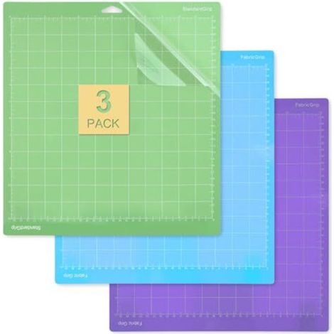 3 tappetini da taglio da 30,5 x 30,5 cm per Cricut Maker 3/Explore 3/Air/Air 2, tappetino da taglio con 3 diversi adesivi, tappetino da taglio di ricambio con pellicola trasparente antimacchia (1/5)