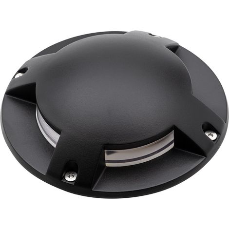 Litecraft Surface Mount Ground Drive Over Light Outdoor IP67 Rated 4 Way - Black (1/5)