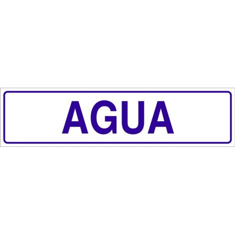 Señal de glasspack adhesivo Agua (solo texto) (1/2)