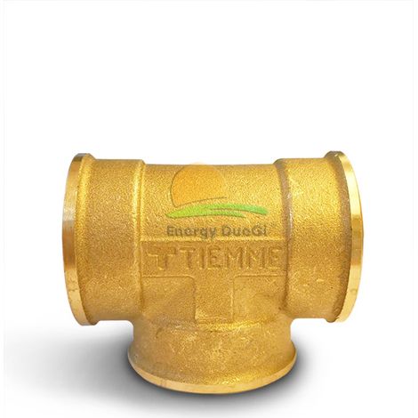 Raccordo a T  in ottone F-F-F 1"x 1" x 1"  1" F x 1" F x 1" F (1/3)