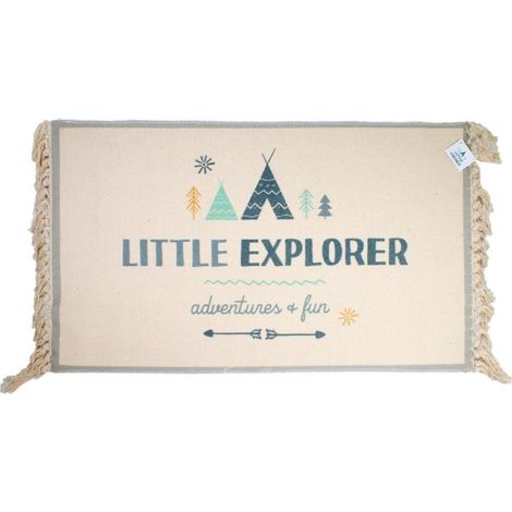 Tapis Déco Enfant "Little Explorer" 50x80cm Naturel