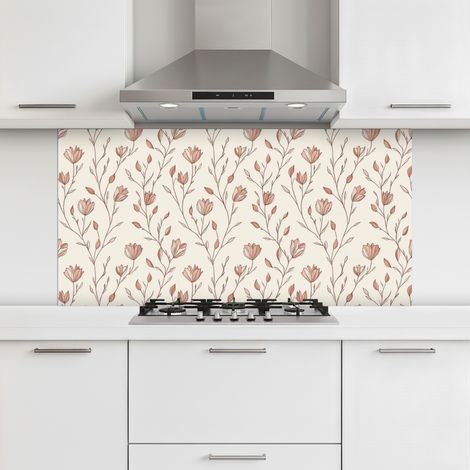 CRÉDENCE CUISINE Motif - Classique - Rose 120x60 cm (1/5)