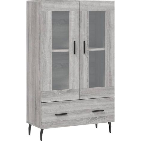 Credenza cassettiera mobile contenitore organizer cucina soggiorno salotto alto sonoma 695 x 31 x 115 cm legno ingegnerizzato grigio 020035395