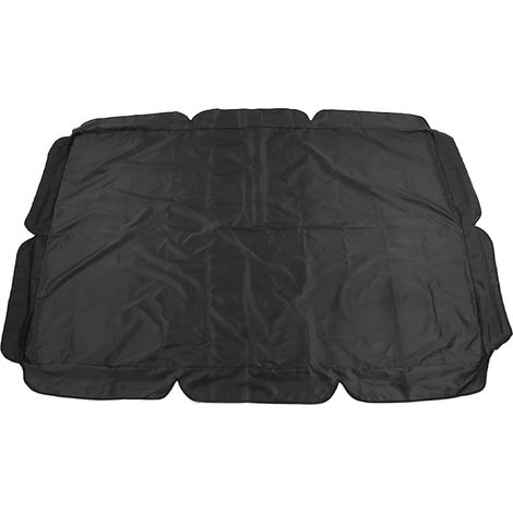 Toile imperméable pour balançoire, tissu Oxford 600D enduit d'argent, pour l'extérieur, noire (1/5)