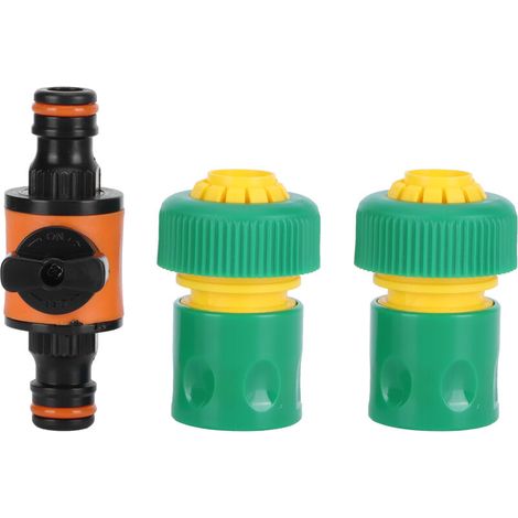 Kit de réparation de tuyau 3 pièces avec raccords rapides et vanne à bille américaine G3/4 pour jardin