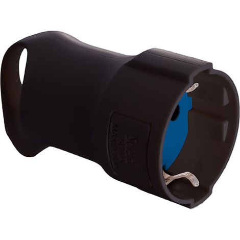 Socle Schuco 4,8 mm 16A 250V T/TL Noir - Solera 5019AN (1/2)
