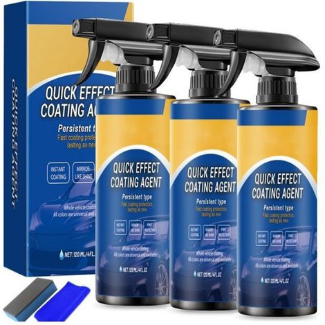 3PCS Spray Céramique Voiture Spray Plastiques Intérieurs Finition Polish Voiture Protection Anti-Rayures SPRAY DE CORRECTION (1/5)