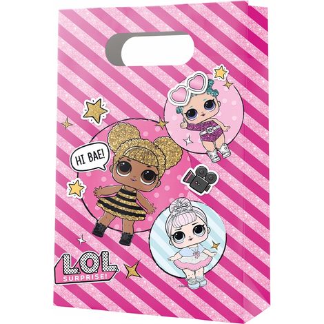 Sacchetti regalo di carta con bambole LOL Surprise, 4 pezzi (1/3)
