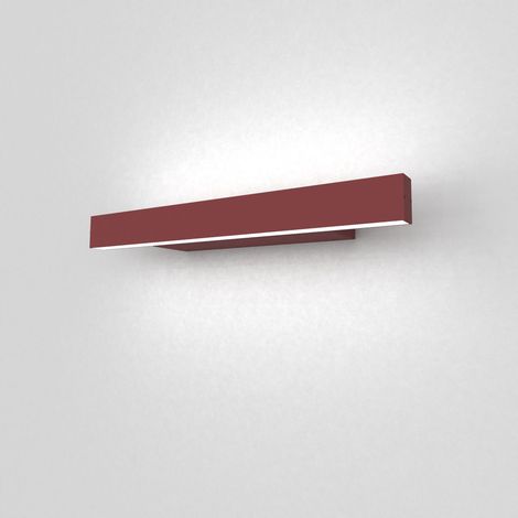 LUMICOM  RIFT Applique S, STRIP LED, 11W/m, 4000K, metallo, rosso cowhide, L.30 (1/2)